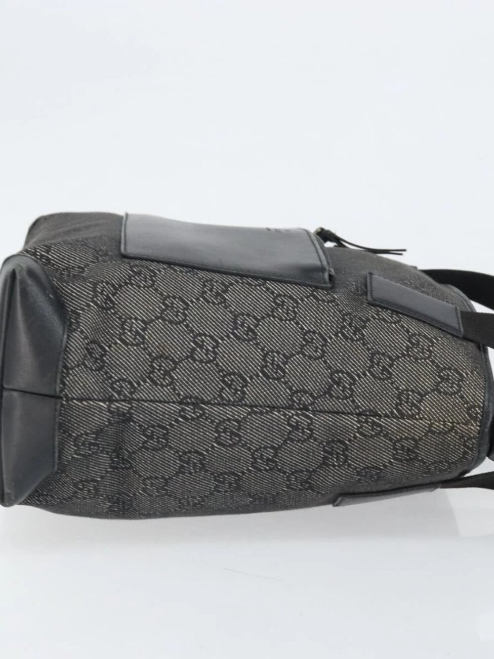 GUCCI GG Canvas Tote Bag Black Silver 28893 Auth 170369 - Picture 3 of 15